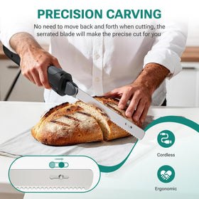 VLOXO replacement blades set including bread and fish blades for versatile cutting.