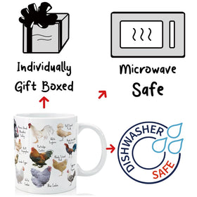 VLUG cozy coffee moment with chicken mug adds warmth.