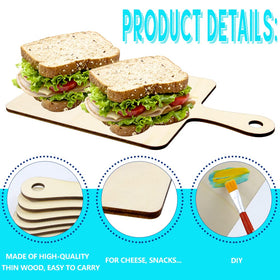 Vmiapxo serving tray wooden board suitable for bread, fruit, and charcuterie.