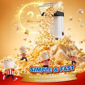 Vminno Air Popcorn Popper BPA-free materials for safe family use.