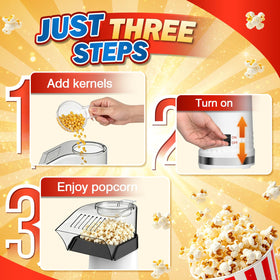 Vminno Air Popcorn Popper compact design fits small kitchens.