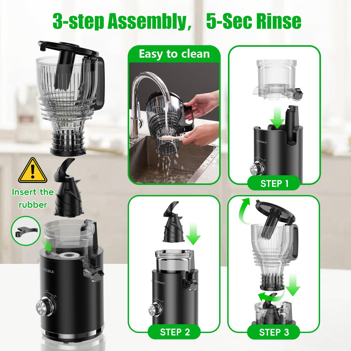 VMIXBLE BPA-free juice extractor ensures safe material for fresh juice preparation