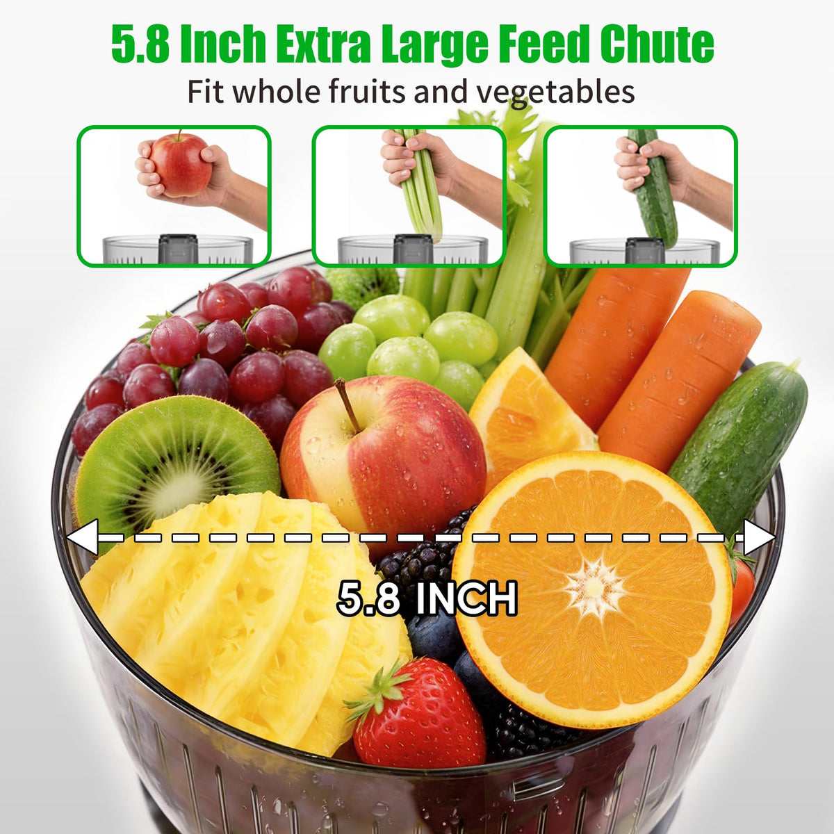 VMIXBLE cold press juicer runs quietly for morning juice sessions