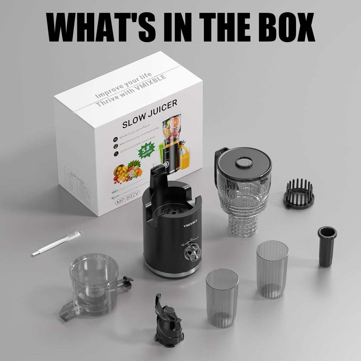 VMIXBLE safety-lock lid prevents spills by auto-stop when opened