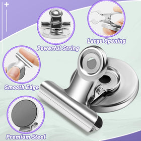 VNDUEEY magnet clip classroom setup demonstrates strong metal grip for student work.