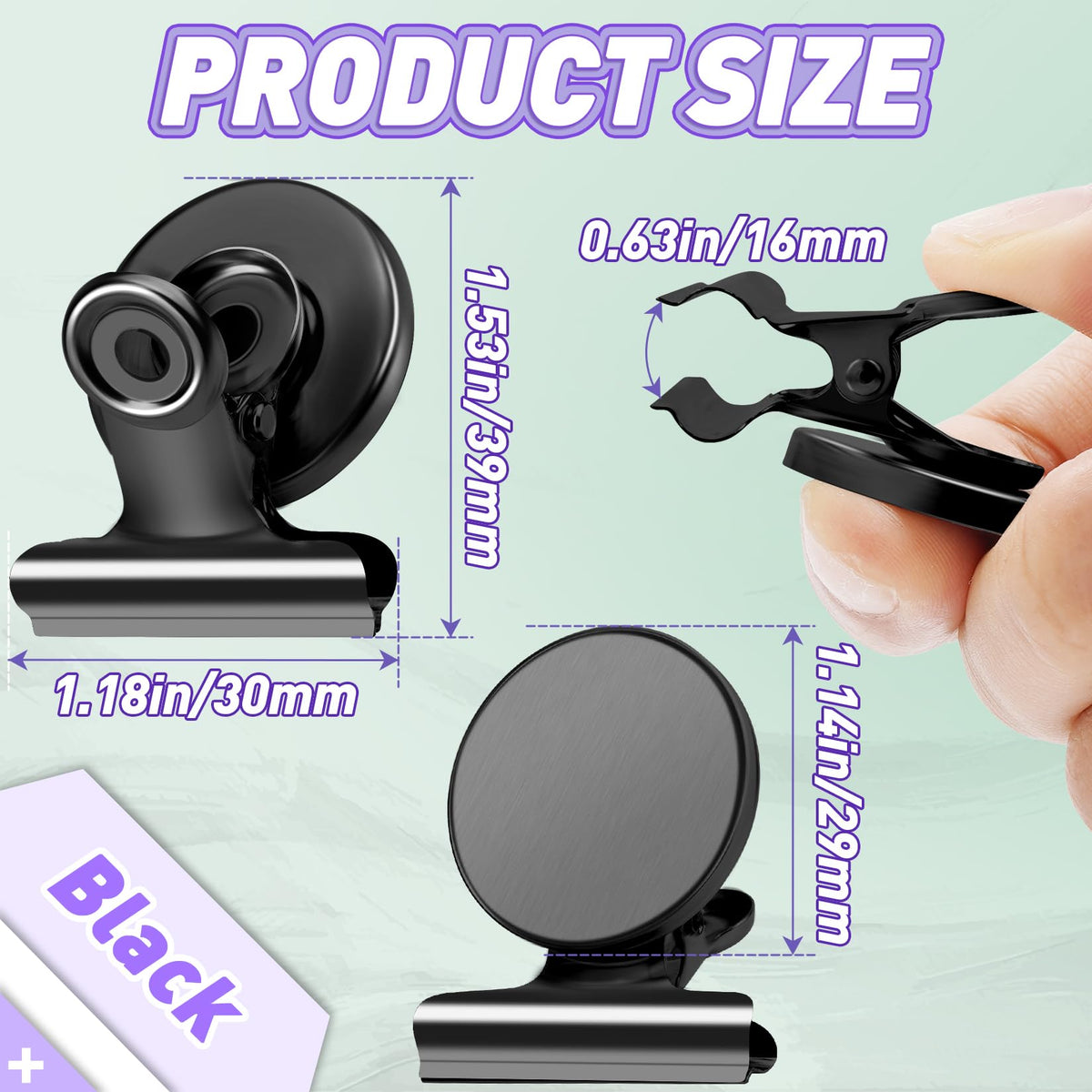 VNDUEEY magnetic clips in office organize documents efficiently.
