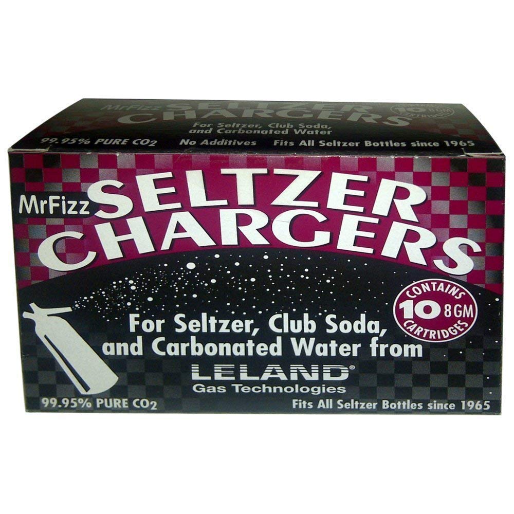 Vnook Leland CO2 soda chargers 40-count in silver for at-home sparkling water on demand