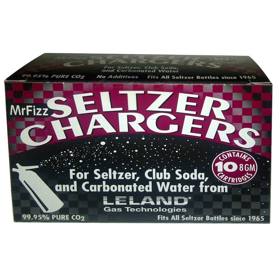 Vnook Leland CO2 soda chargers 40-count in silver for at-home sparkling water on demand