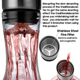 VnoPerito lead-free crystal glass for safe, clear wine decanting.
