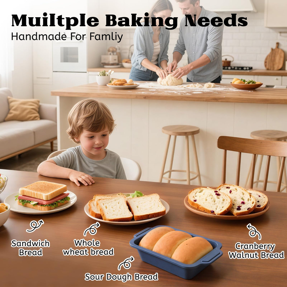 Vnray silicone loaf pan ideal for banana bread and sourdough