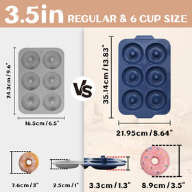 Vnray donut pan silicone surface enables smooth nonstick release after baking.