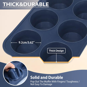 Vnray easy-clean silicone muffin tray cleans quickly after baking.