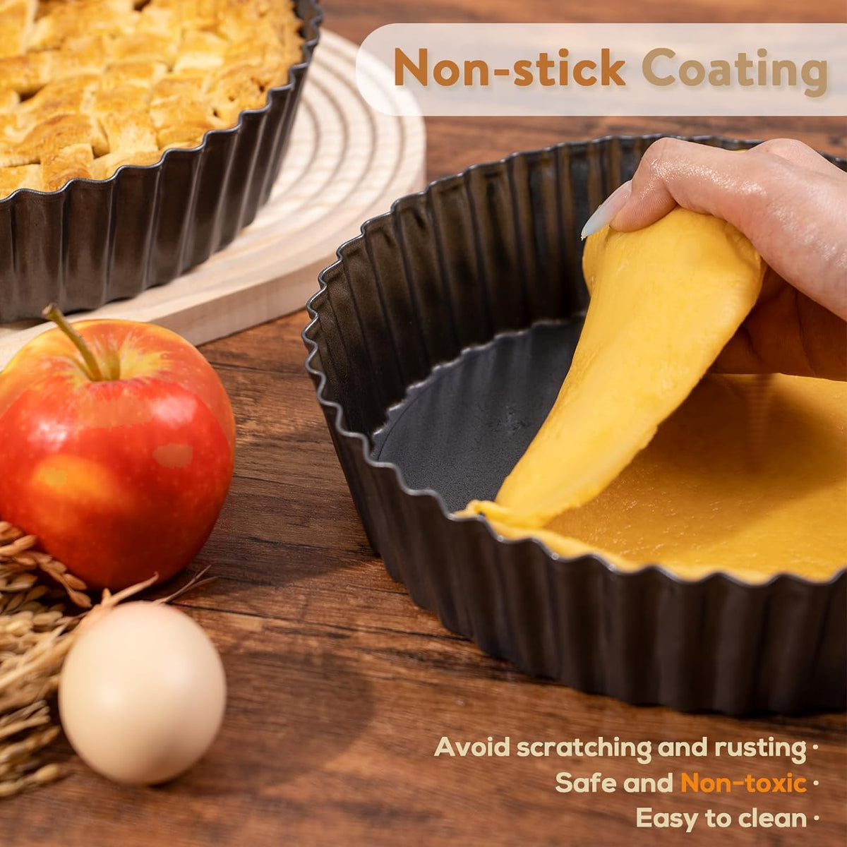 Vnray fluted edges highlight presentation and even heat distribution