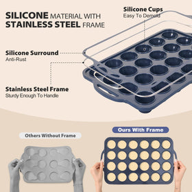 Vnray nonstick cupcake pan for effortless cake release