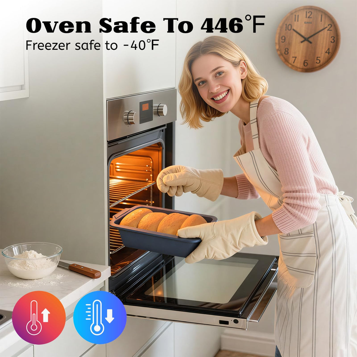 Vnray bread pan is freezer safe for make ahead meals