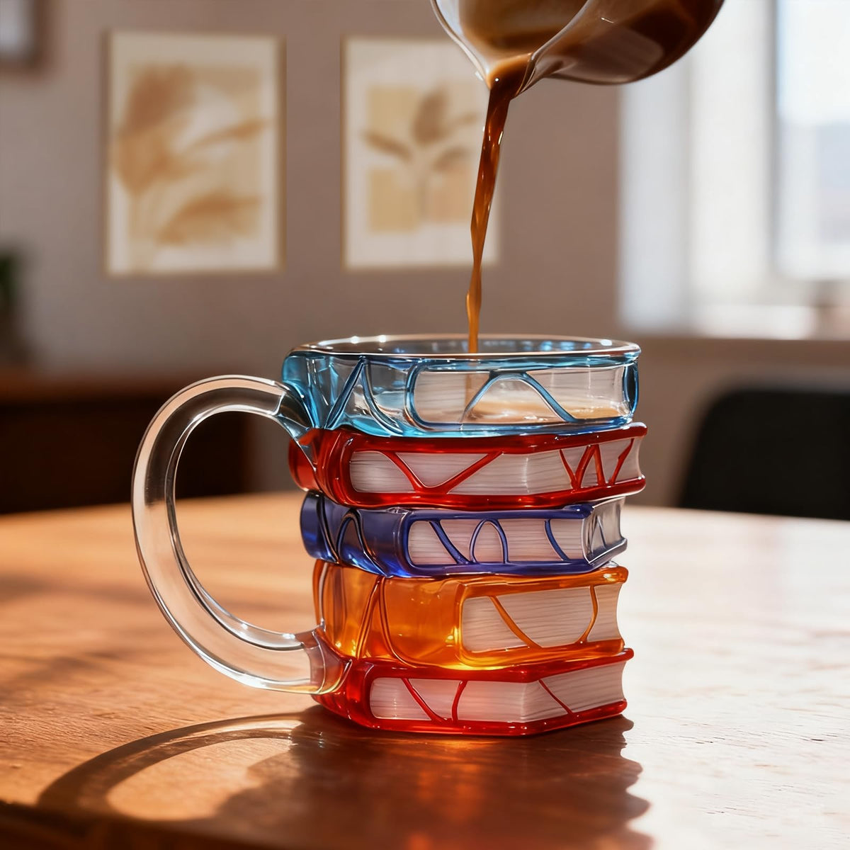 VNROSE decorative literary mug on display, adds charming bookish flair to any shelf.