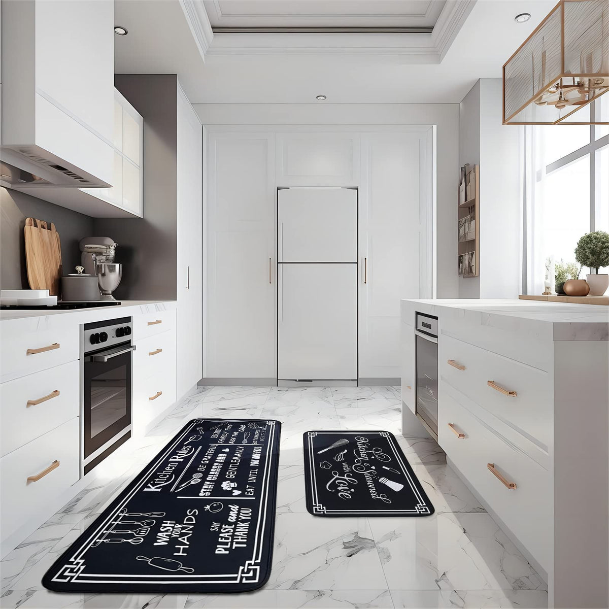 Voanos anti-fatigue design supports standing comfort during meal prep.