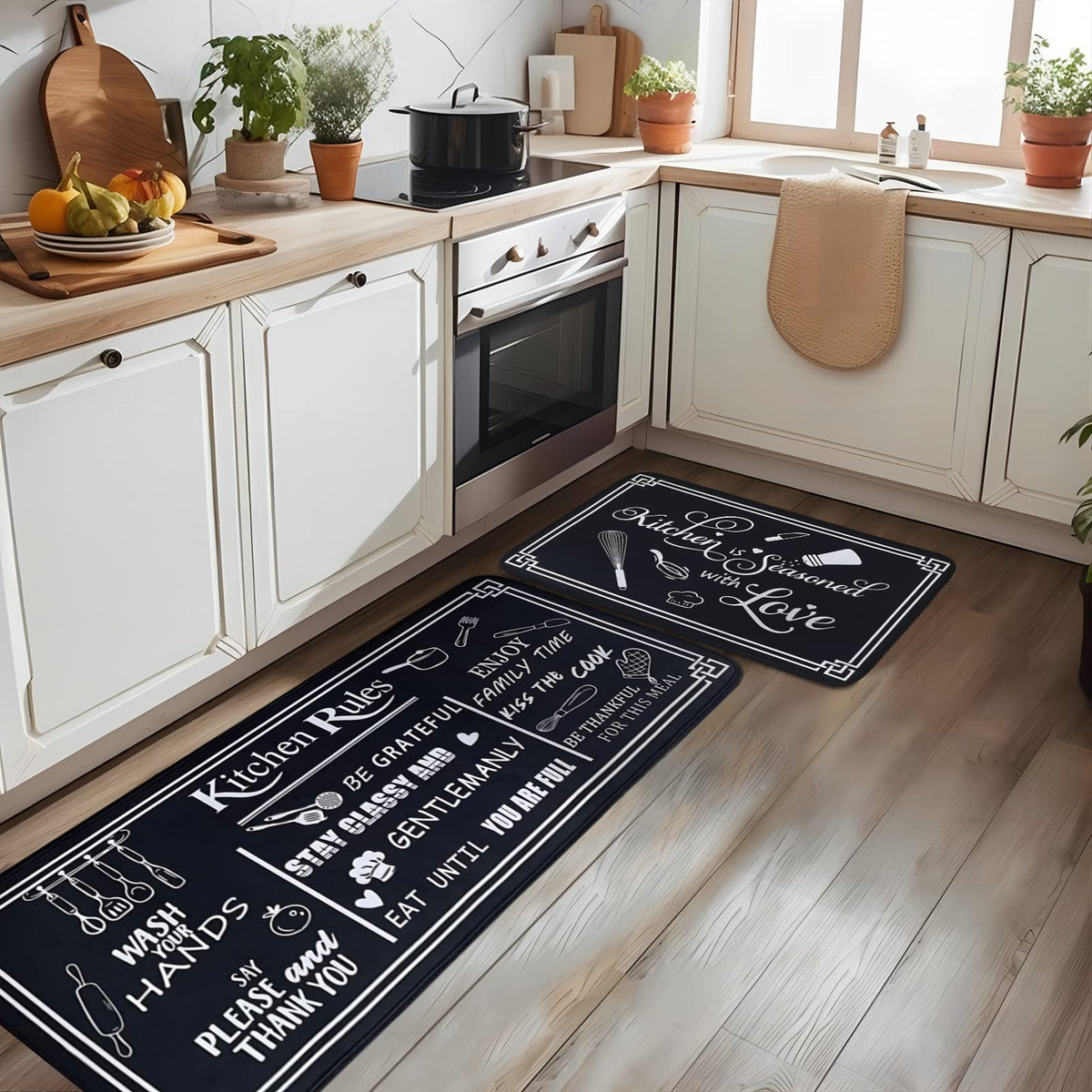 Voanos multi-use decor rug suitable for kitchen, laundry, or desk.