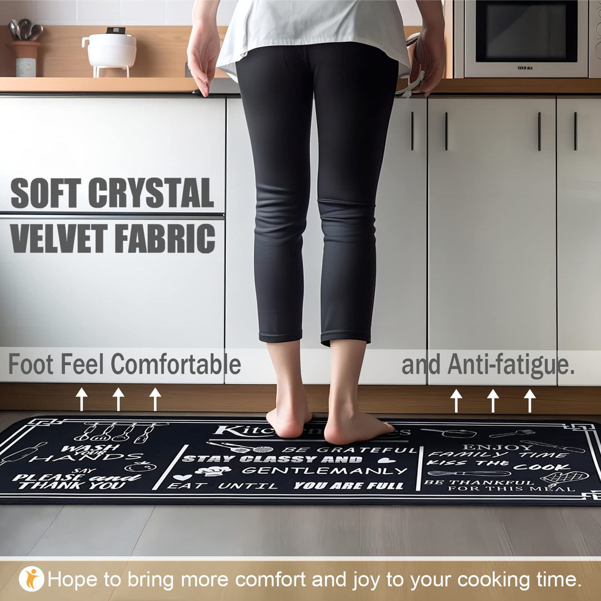 Voanos washable surface allows quick cleanup after spills.