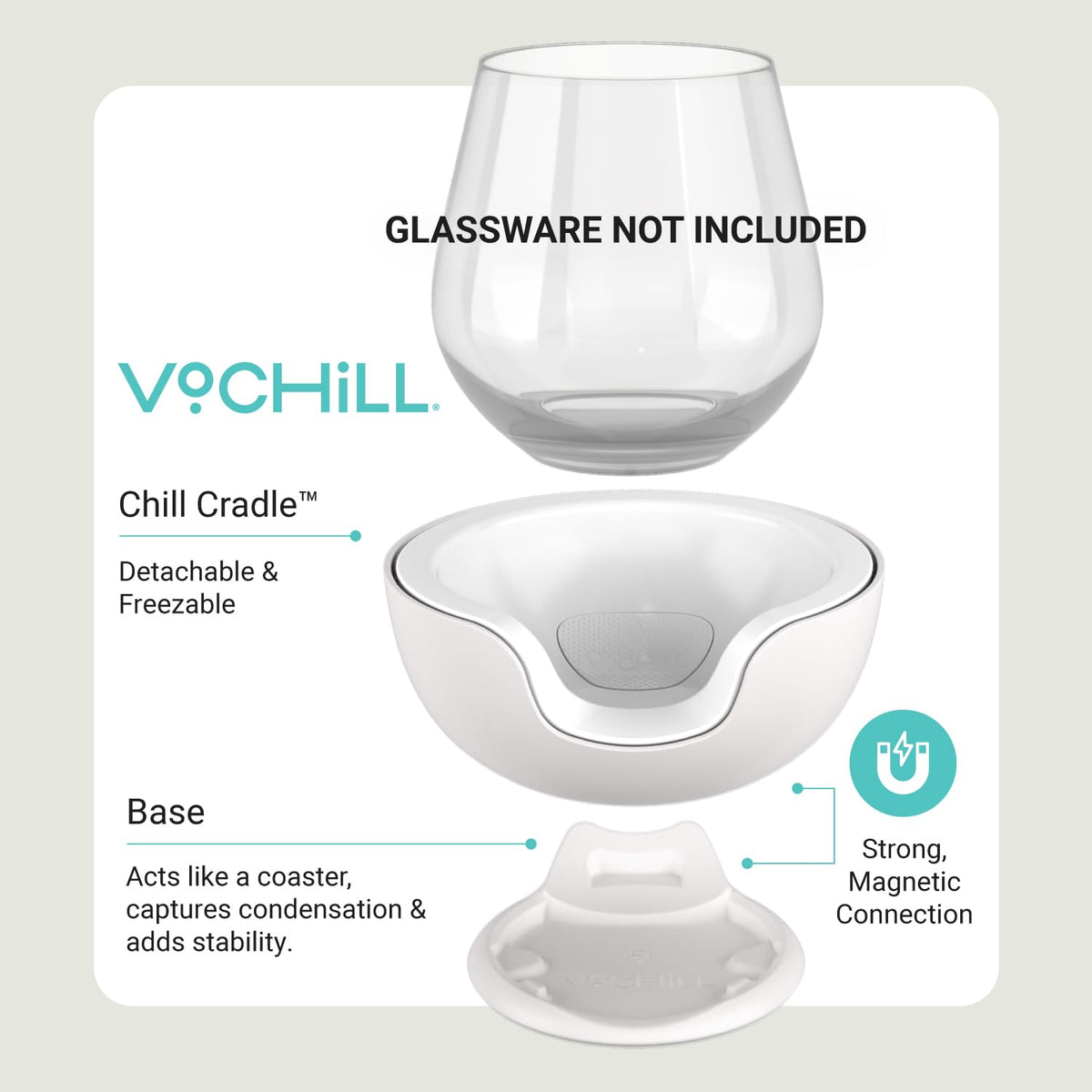 VoChill ready-to-use with stemless glass for gatherings.