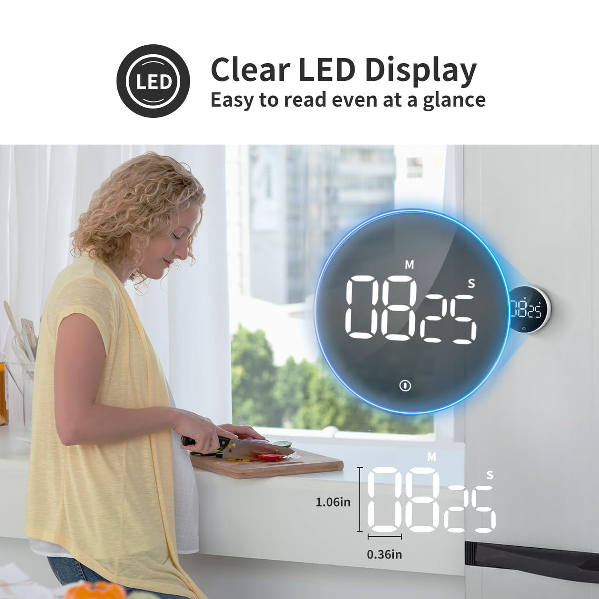 VOCOO timer durable ABS body stands up to daily use.