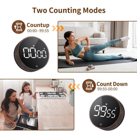 VOCOO timer offers loud soft and silent modes for various environments