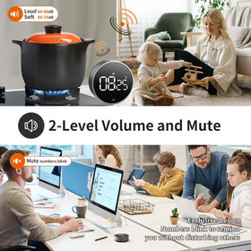 VOCOO countdown and countup timer supports precise timing for cooking and study.