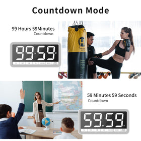 VOCOO timer LED display with adjustable brightness for any room lighting.