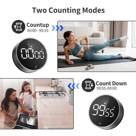VOCOO timer offers loud, soft, and silent modes for different spaces.