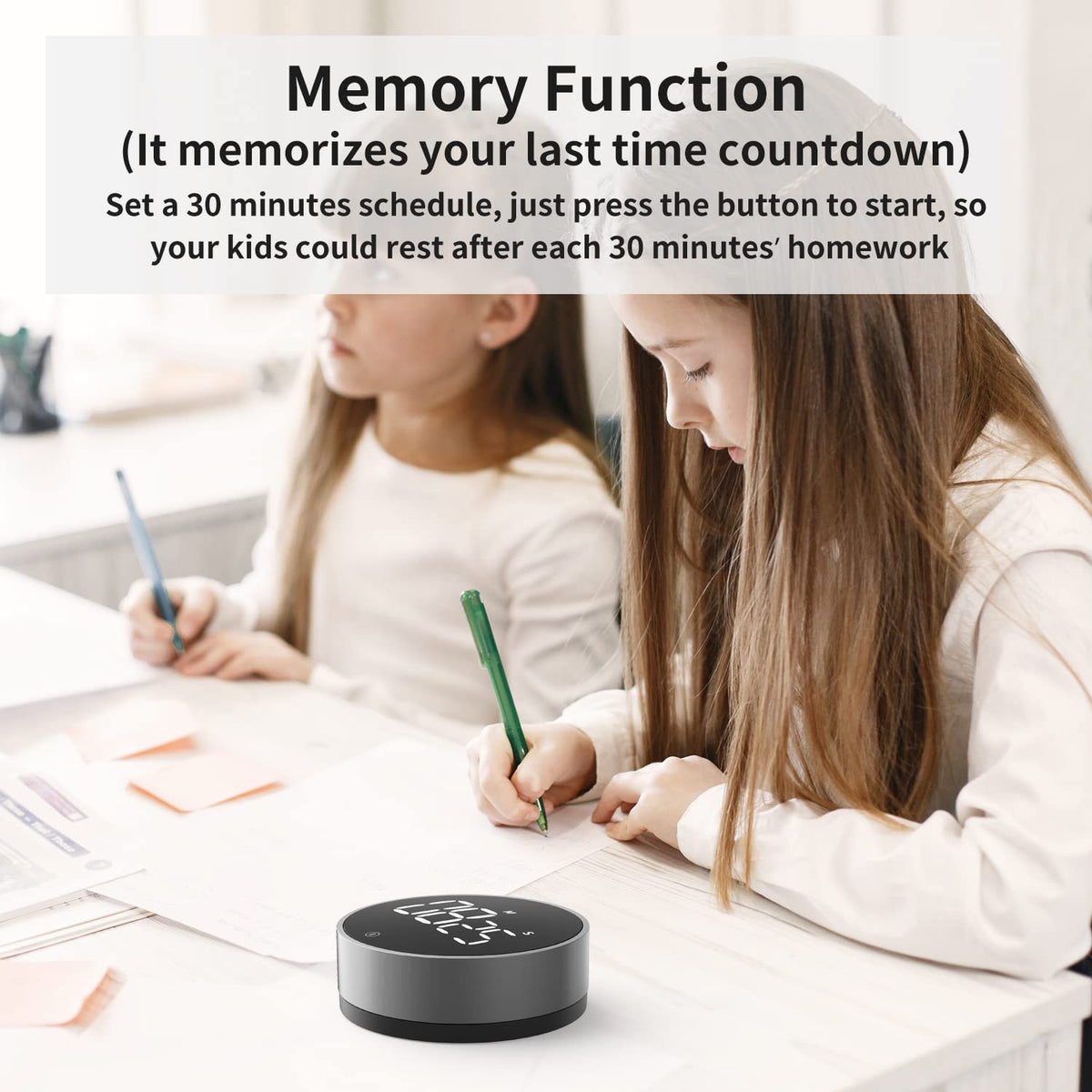 VOCOO smooth twist control lets you set time quickly without fuss.