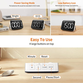 VOCOO timer battery indicator helps know when to replace batteries