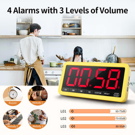 VOCOO timer offering four alerts and three volume levels for adaptable notifications