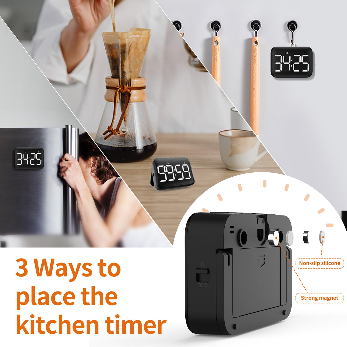 VOCOO timer with desk stand supports classroom timing activities.