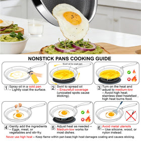 Vocvee all-cooktops compatible pan usable on gas, electric, ceramic, or induction