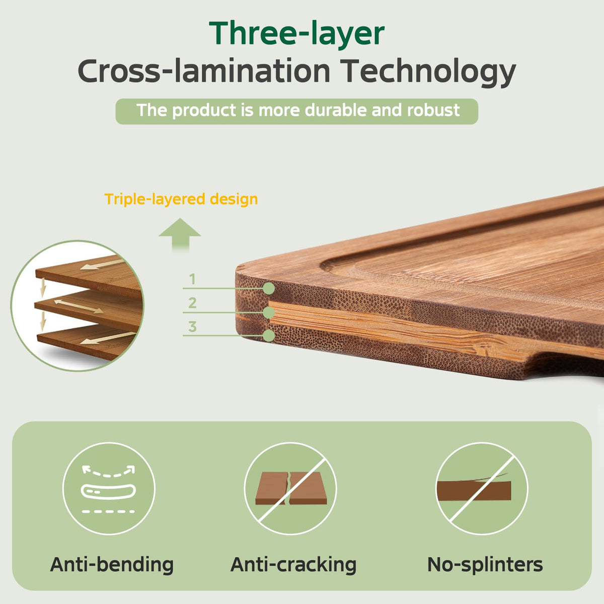 Vocvee cutting boards are easy to wash and maintain for freshness