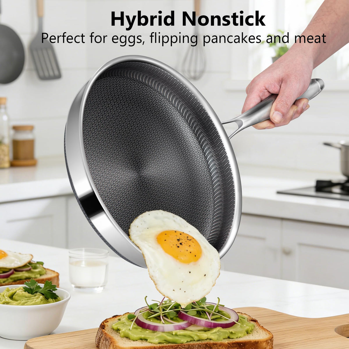 Vocvee oven-safe up to 500°F for finishing dishes in the oven