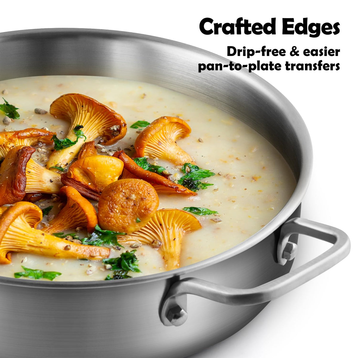VocVoi Saute Pan is oven-safe and dishwasher-safe for easy cleanup.
