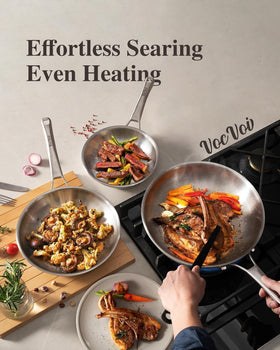 VocVoi pan on induction cooktop demonstrating compatibility