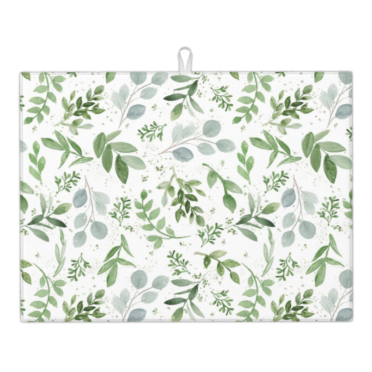 Vodbne Sage Green Dish Drying Mat with absorbent ultrafine fibers for fast moisture pickup.