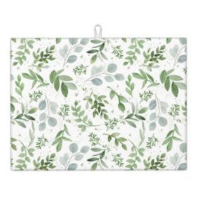 Vodbne Sage Green Dish Drying Mat with absorbent ultrafine fibers for fast moisture pickup.