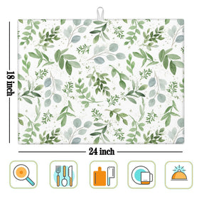 Vodbne Sage Green Mat protects counters from drips and scratches during meal prep.