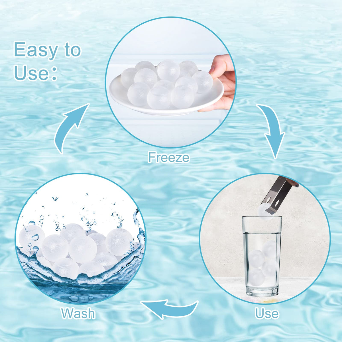 VOGVOG colorful ice cubes enhance mood and table presentation.