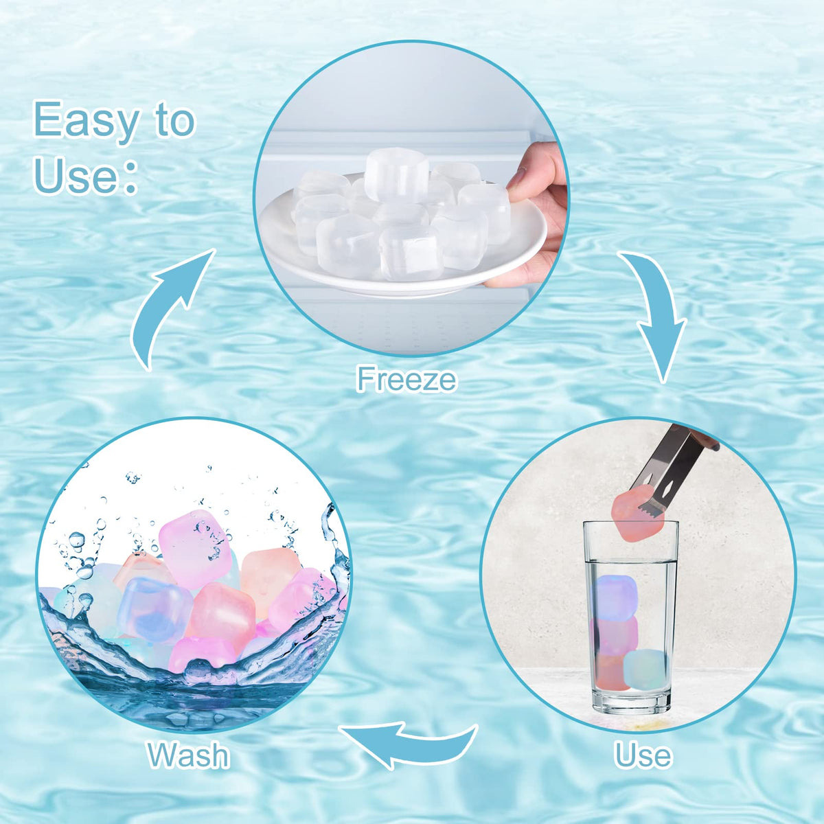 VOGVOG color-changing ice cubes at a party adding visual interest