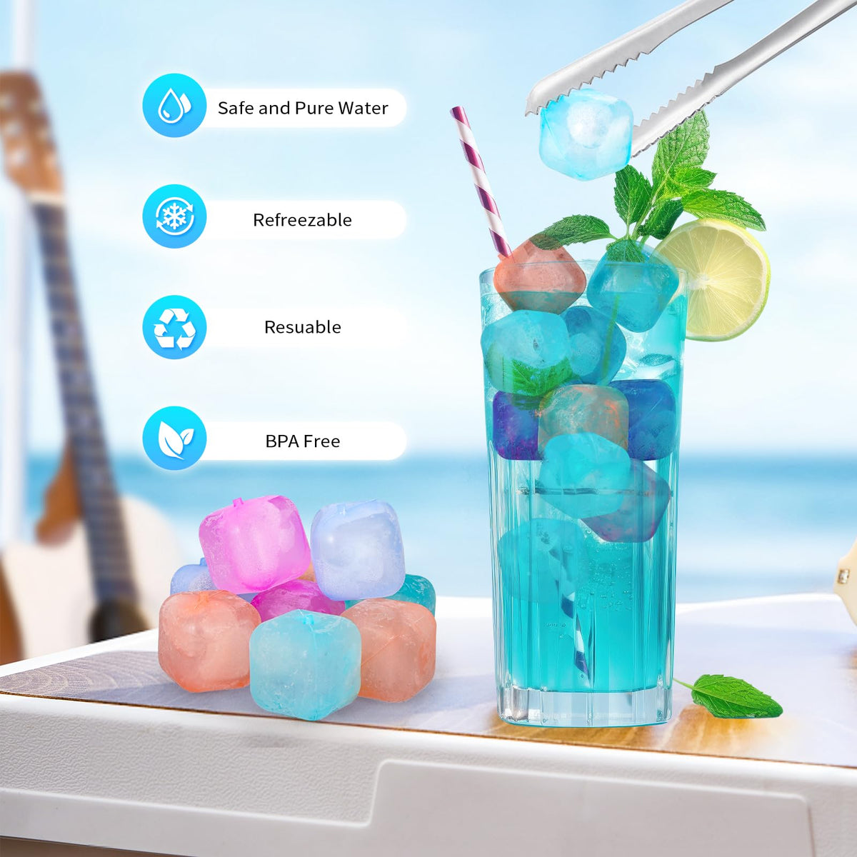 VOGVOG refreezable ice bath cubes for quick cooling sessions.
