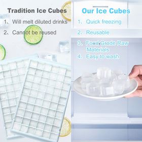 VOGVOG refreezable ice cubes ready for quick cooling of any beverage.