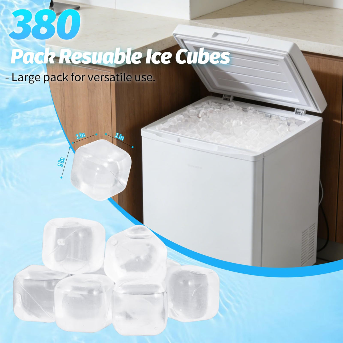 VOGVOG refreezable plastic ice cubes ready for chilling