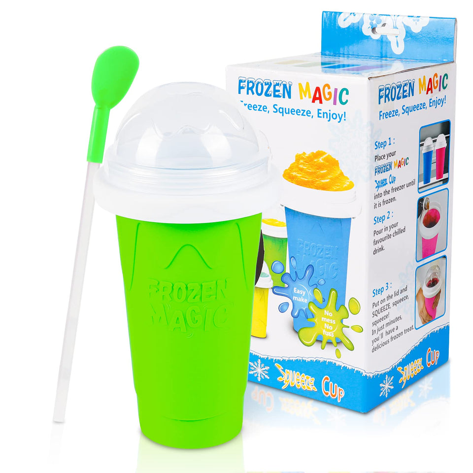 VOIEOV Slushy Maker Cup freezes drinks quickly for cold treats