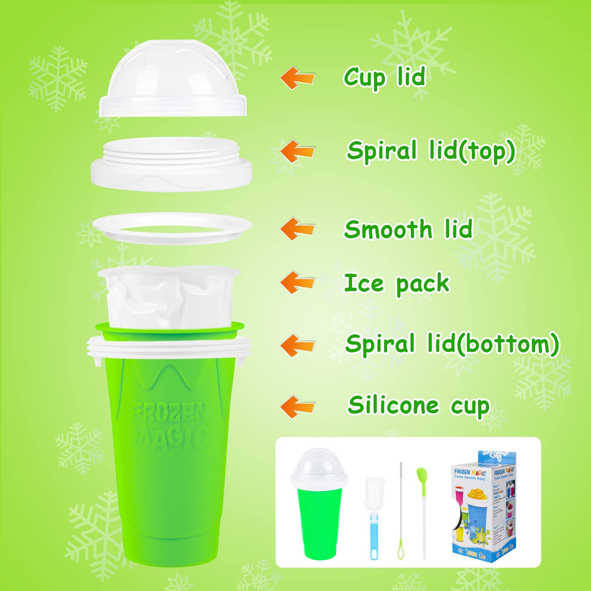VOIEOV Slushy Maker Cup travel lid for on-the-go beverages
