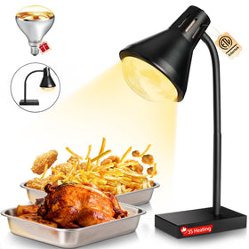 VOJPGJP Food Heat Lamp shows rapid 3-second heating for evenly warmed dishes.