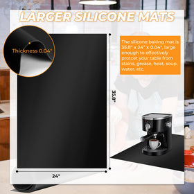 VOKOY extra-large silicone mat for baking 36x24 provides heat resistance and easy cleanup